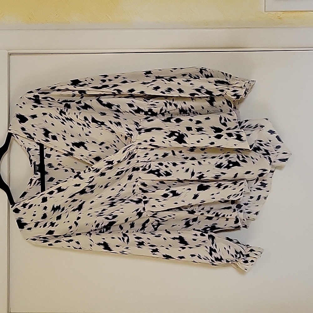 SHEIN v-neck long sleeve peplum top